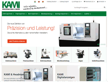 Tablet Screenshot of kami-maschinen.de